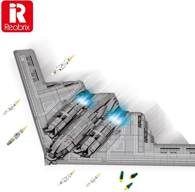 Reobrix Bomber Klemmbaustein Flugzeug 2063 Teile ab 14 Jahren - Bild 1