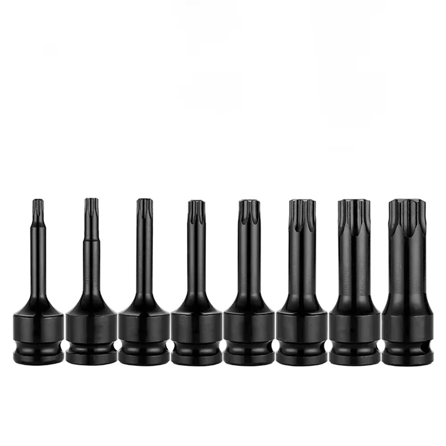 VIBRATITE Sechs-Kant Torx Schraubendreher Bits Set mit 1/2 Zoll Antrieb und Magnetfunktion, Schwarz - Bild 3