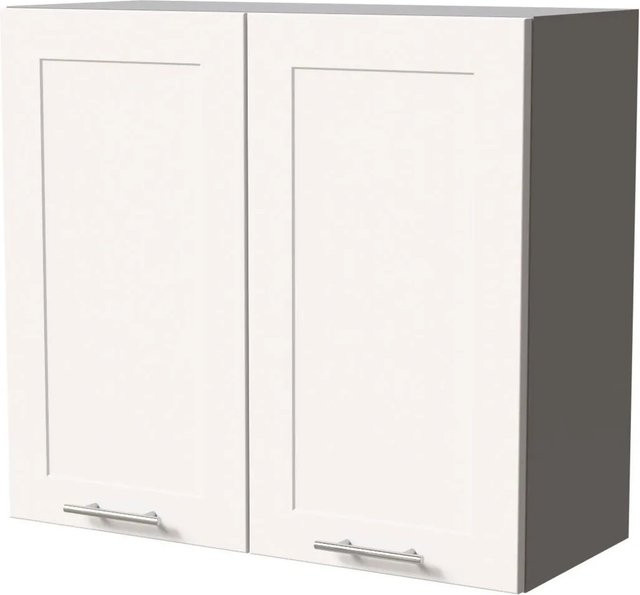 Feldmann-Wohnen Hängeschrank Oslo Küchenschrank Grau Weiß Matt B/T/H: 80 x 32,5 x 72 cm - Bild 1