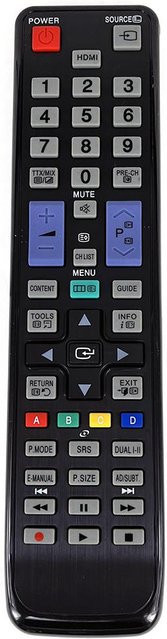 Samsung Ersatzfernbedienung AA59-00465A in Schwarz für ausgewählte TV-Modelle - Bild 1