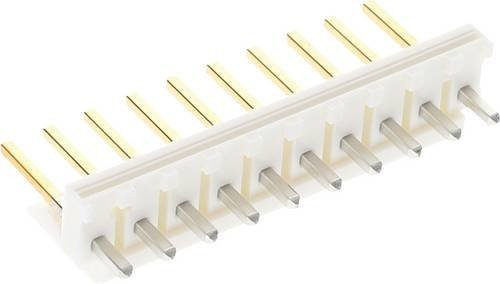 Molex Stiftleiste Standard 10-polig in Weiß mit Goldkontakten, Rastermaß 3.96mm - Bild 1