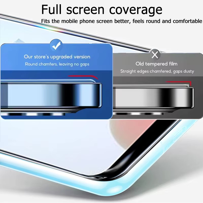 3er-Set gehärtetes Schutzglas für Realme C21y und Realme C21, transparent, kompatibel mit Fingerabdruck-Sensor - Bild 2