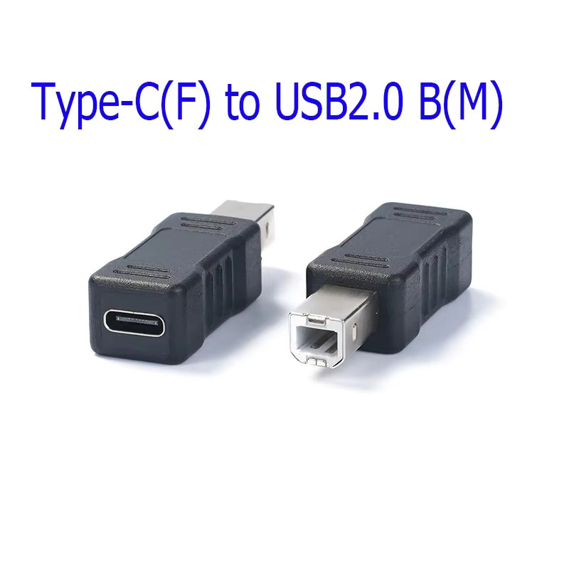 MACDOT USB-C auf Micro-USB Adapter, Typ-C zu USB 2.0/3.0 Konverter für Mobiltelefone und Drucker, Schwarz - Bild 2