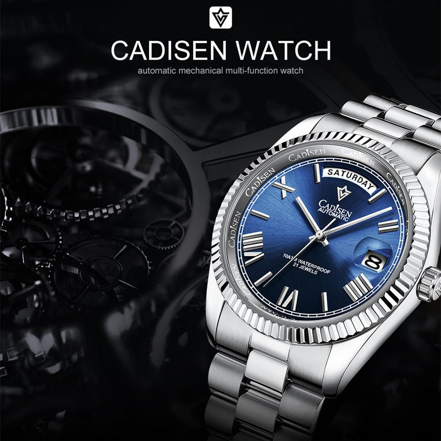 CADISEN Armbanduhr Automatik, Edelstahl, 40 mm, Herren - Bild 8