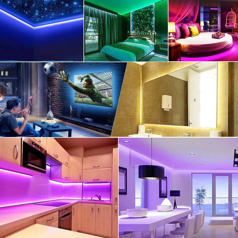 FEICAN RGB LED-Streifen 5050 mit 3 Tasten und USB-Anschluss für TV-Hintergrundbeleuchtung, Multicolour, abschneidbar - Bild 4