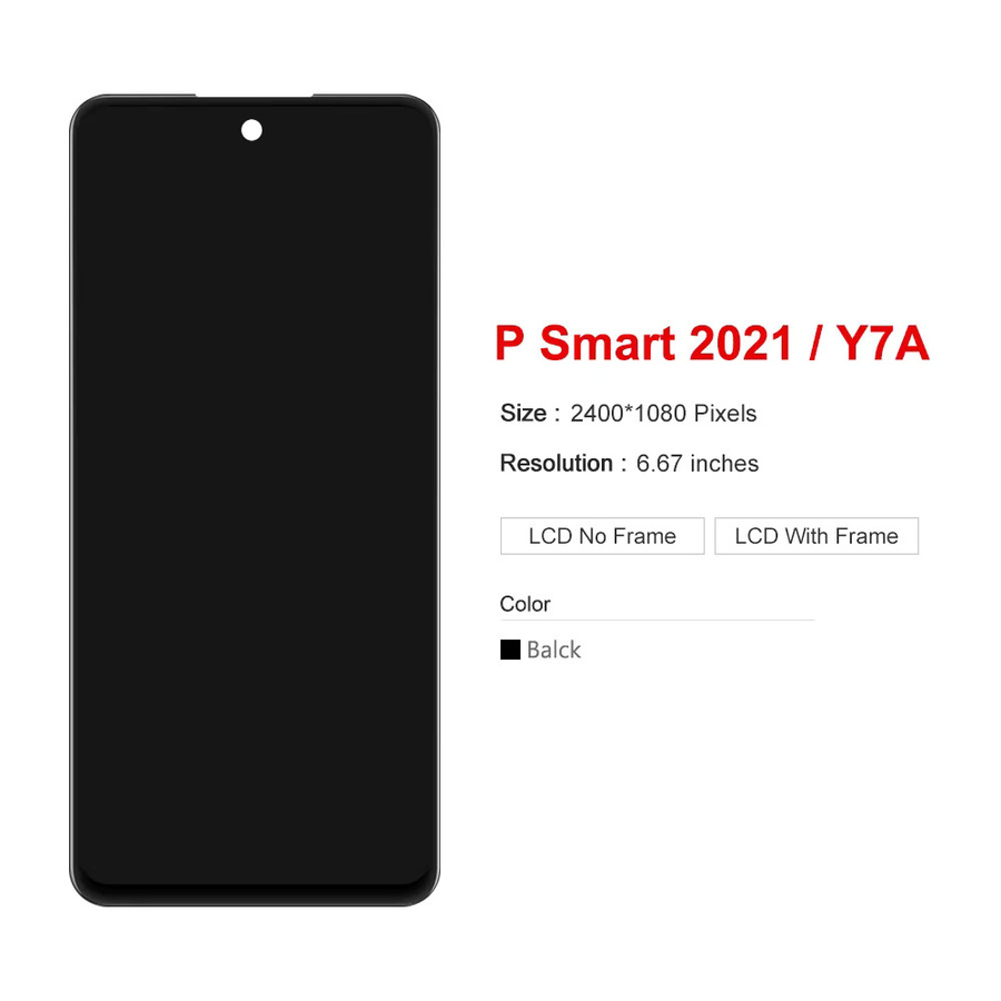 Huawei Ersatzdisplay mit 6,67 Zoll LCD-Touchscreen in Schwarz für P Smart 2021 und Honor X10 Lite Y7A (kompatibel mit PPA-LX1, LX2, LX3) - Bild 2