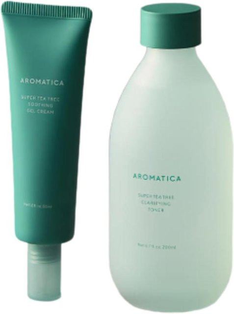 AROMATICA Super Teebaum Set, Gesichtswasser & Gel-Creme, 250 ml, Unreine Haut - Bild 1