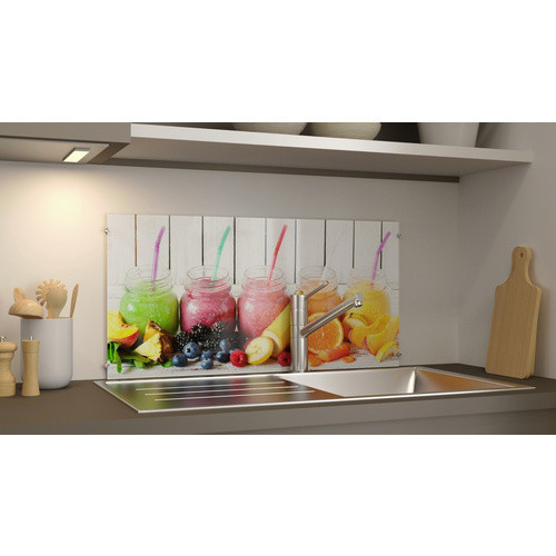 NOVADOORS Glasboard Colored Smoothies, mehrfarbig, Glas, glänzend, abstraktes Design - Bild 1