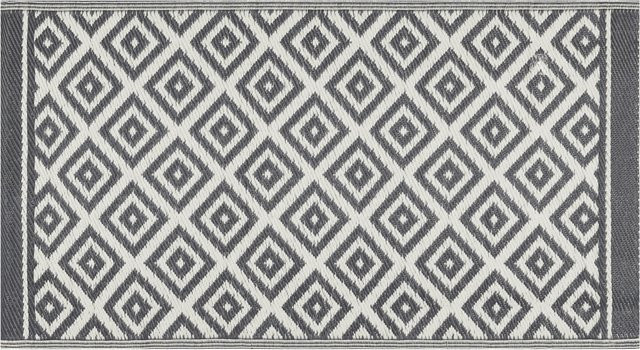 LIVARNO Outdoor-Teppich Geometrie in Grau, B/T: 80 x 150 cm - Bild 1