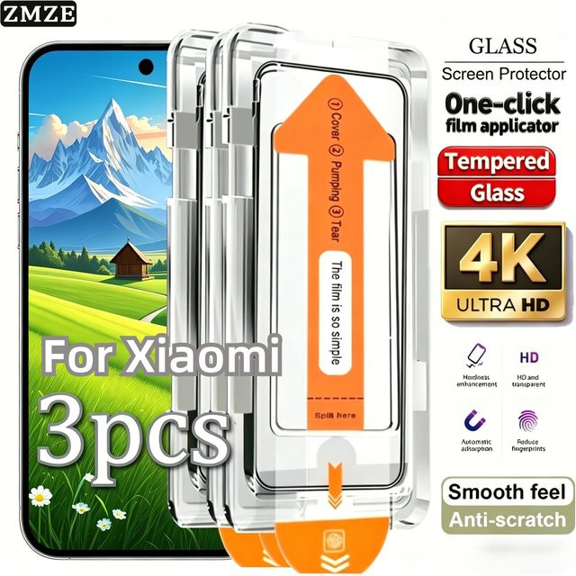3er-Pack ONEVAN Schutzfolie für Xiaomi 13 14 15 13T 14T Pro 17 17 Pro Max Ultra in Transparent - Bild 1