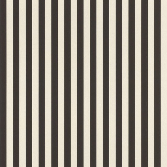 Rasch Selbstklebende Vliestapete Lenny Streifen Schwarz Weiß B: 0,53 m x L: 6 m - Bild 1