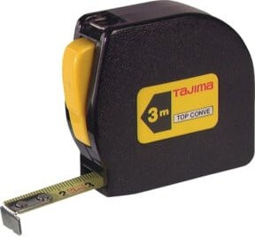 Tajima Taschenbandmaß TOP CONVE in Gelb mit 2 m Länge und 13 mm Breite - Bild 1