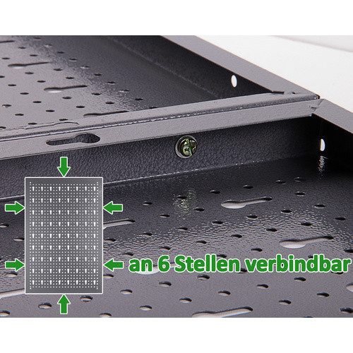 Ondis24 Lochwand aus Metall in rot/grau, B/H/T: 119,5 x 59,5 x 2,5 cm - Bild 2
