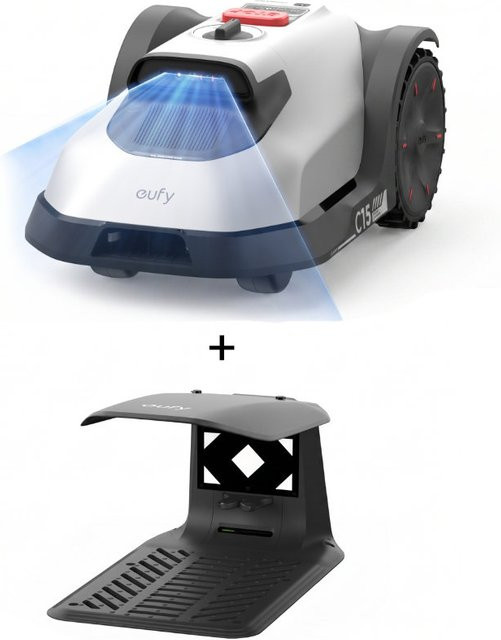 eufy Mähroboter C15 Standard Grau mit Garage, kabellos und GPS für bis zu 500 m² - Bild 2