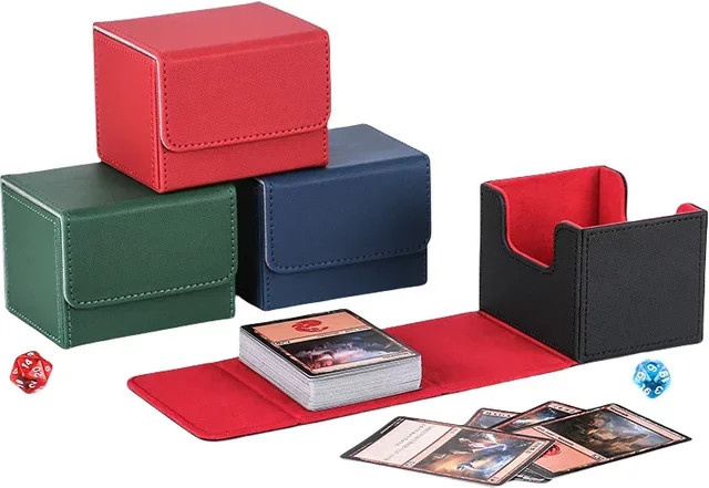 RyshePro Trading Card Deck Box, Sammelkartenetui, Weiß, Kunststoff - Bild 1