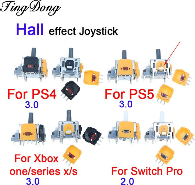 TingDong Ersatz-Hall-Effekt-Joystick 3D-Analog-Joystick für PS5 PS4 Xbox und Nintendo Switch Controller Reparaturteile und Zubehör - Bild 1
