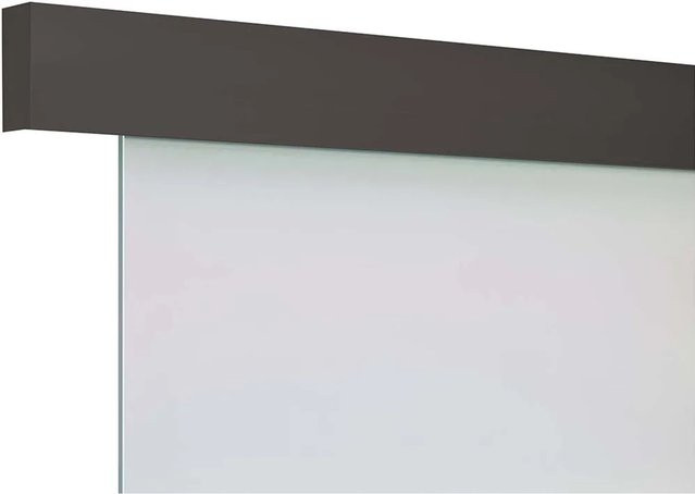 Skyscope Schienen-Set Baseline für 1-flächige Glaswand, Aluminium Matt Schwarz, Breite: 190 cm, inkl. Griff - Bild 1