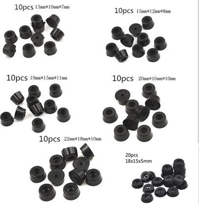 JETTING Gummi-Pads als Bodenschutz für Möbel, 10 Stück, Schwarz - Bild 1