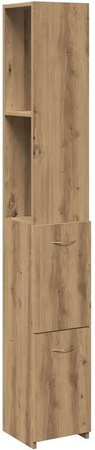 vidaXL Badschrank Artisan-Eiche, Wandmontage, B/T/H: 25 x 25 x 170 cm
