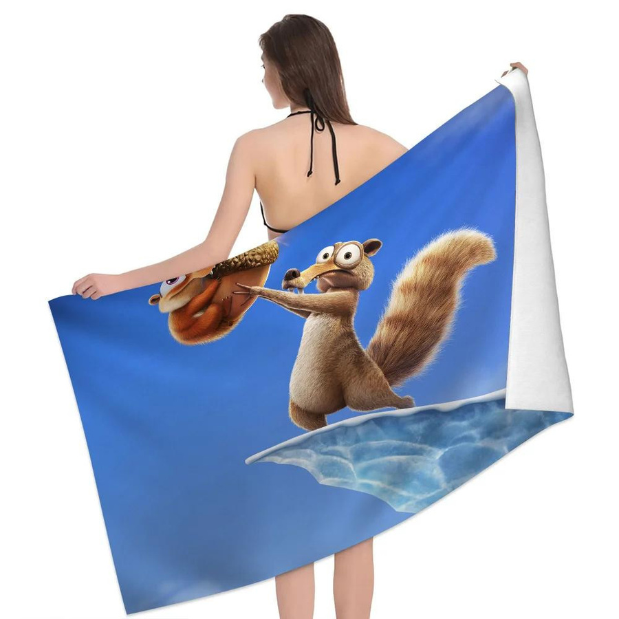 Ka Chen Muxi Strandtuch für Kinder mit niedlichem Cartoon-Design aus Mikrofaser, saugfähig, B: 30 cm, H: 60 cm - Bild 2