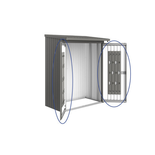 Biohort Türpaket für Kaminholzregal WoodStock 150 in Quarzgrau-Metallic, B x H: 135 x 171 cm - Bild 3