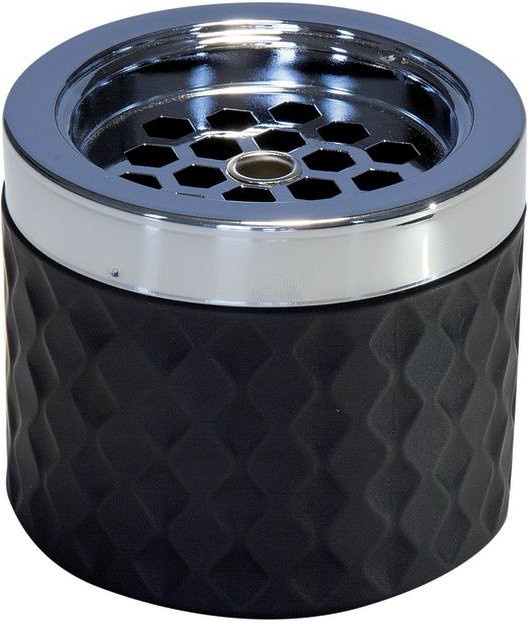 APS Windaschenbecher VENTIS aus Glas und Metall in Schwarz, rund, B/D/H: 9,5 x 9,5 x 8 cm - Bild 1