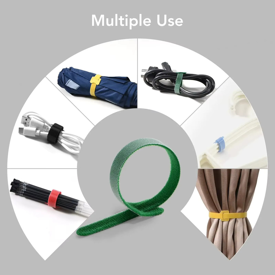 ELECAPITAL Kabel-Organizer in Gelb für Kabelmanagement und Kabelaufwicklung mit Klebeband-Schutz - Bild 3