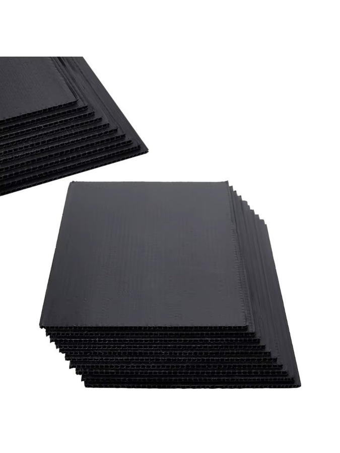 10 Stück gewellte PP-Hohlplatten aus Kunststoff in Schwarz, Dicke: 3 mm - Bild 7