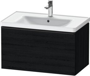 Duravit Waschtischunterschrank D-Neo wandhängend in Schwarz und Weiß, B/T/H: 78,4 x 45,2 x 44,0 cm - Bild 1