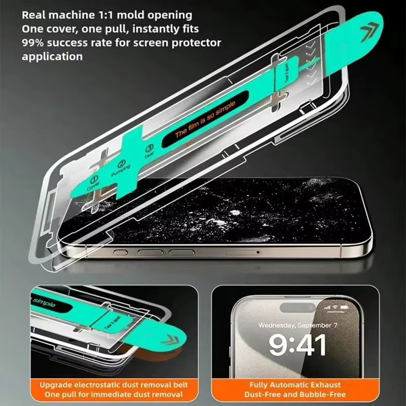 3er-Set Mattes Sichtschutz-Panzerglas für Apple iPhone 17 Pro Max 16 15 14 13 12 11 XS XR Air 16e Transparent - Bild 3