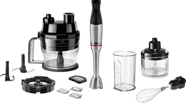 Bosch ErgoMaster Serie 6 Stabmixer-Set in Silver mit 1200W und Messbecher MSM6M8X1 - Bild 1