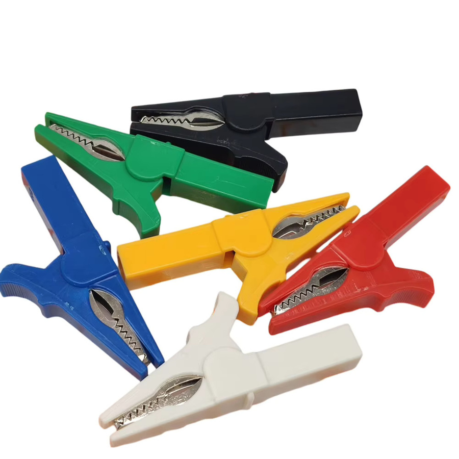 6er-Set VIBRATITE Krokodilklemmen aus Kupfer, isolierte Sicherheits-Krokodilclips in Multicolour für elektrische Tester und Jumper - Bild 3