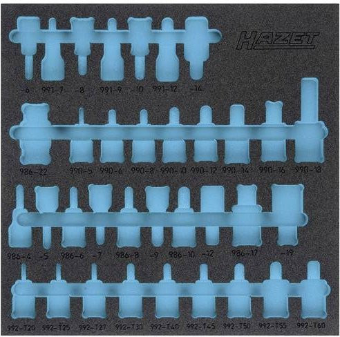 Hazet 2K-Weichschaum-Einlage 163-407L in Blau, Breite: 34,2 cm, Länge: 34,4 cm - Bild 1