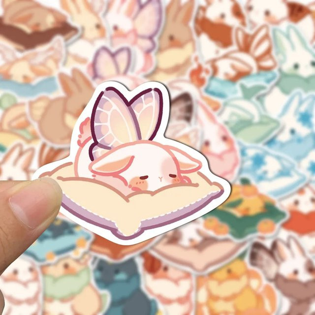 Charile Kawaii Cartoon Kaninchen Aufkleber, Tier Hase Graffiti Aufkleber, 10/20/40 stücke - Bild 1