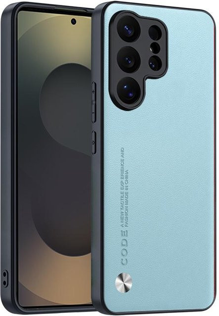 Stoßfeste Samsung Galaxy Hülle aus luxuriösem PU-Leder für Galaxy S26 Ultra, S25 und S24 Plus/Ultra in Blau - Bild 1