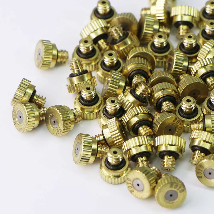 MUCIAKIE Messing-Nebeldüsen für Gartenbewässerung und Kühlsysteme, Gold, 0,1–1,0 mm, 3/16 Zoll UNC10-24 - Bild 4