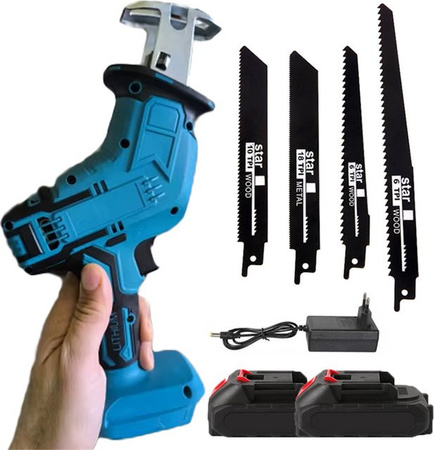 Makita Akku-Säbelsäge mit 100 mm Sägeblatt und variabler Geschwindigkeit für Metall und Holz, kompatibel mit Makita 18 V Akkus