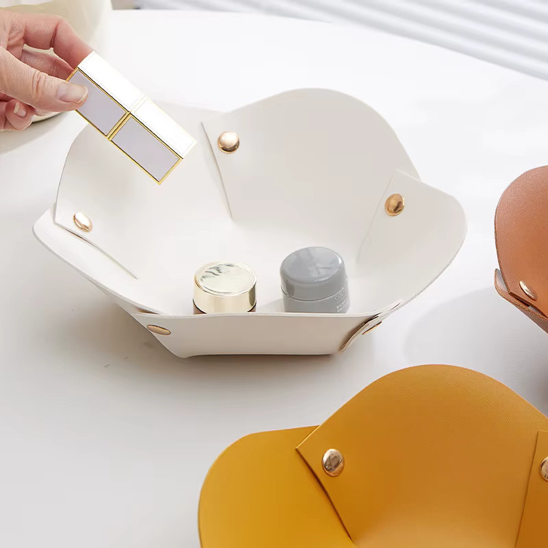 Faltbare Schlüsselablage und Schmuck-Organizer in Blau, dekorativer Schmuckbehälter für Schreibtisch und Schminktisch, B/T/H: 21,0 x 7,0 x 1,0 cm - Bild 3