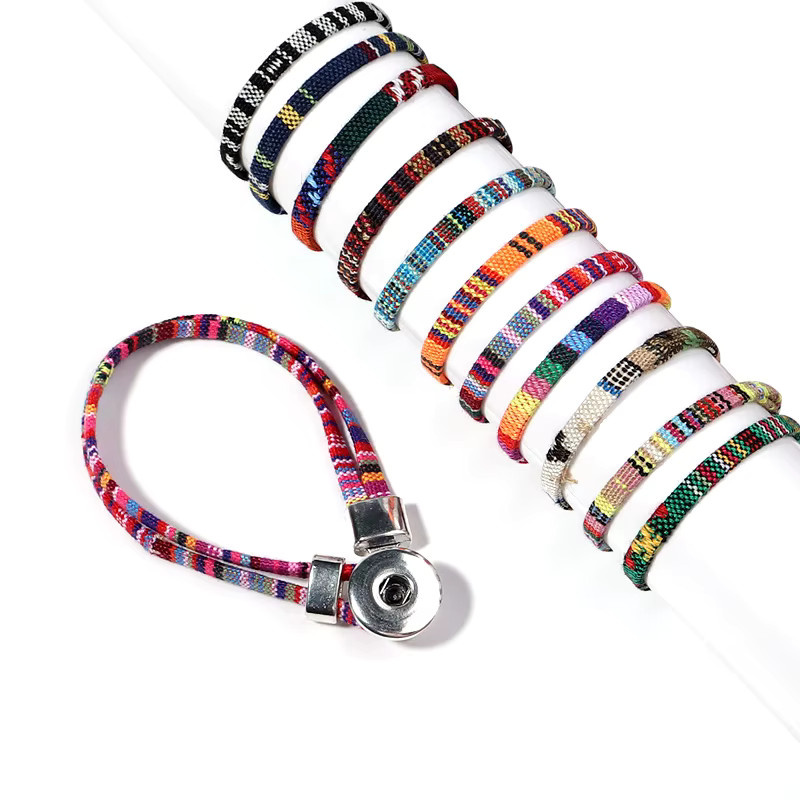 Bunte flache Baumwollschnur im ethnischen Stil für DIY-Schmuck und Nähzubehör, 5 m Länge, Breite: 5 mm - Bild 2