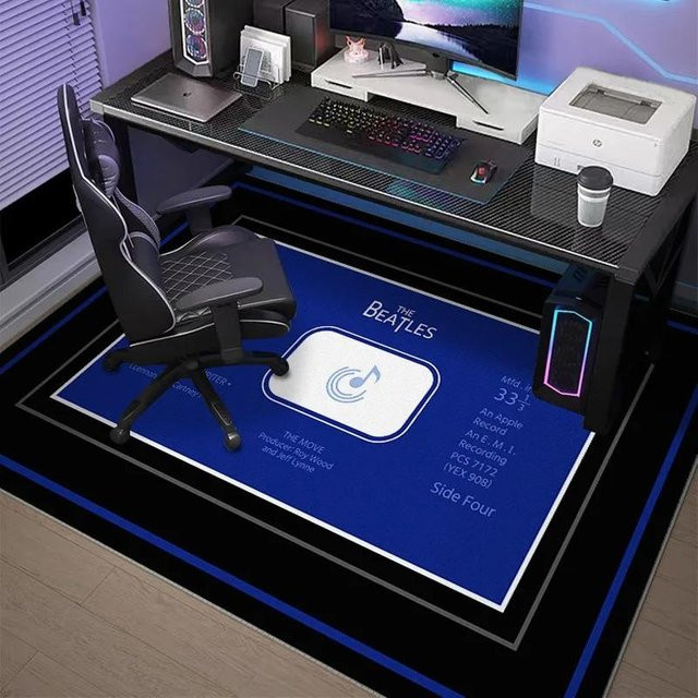 Lodestar Gaming-Teppich Blau, Rutschfeste und Schalldichte Bodenmatte für Computer-Drehstühle, B/T: 60 x 40 cm - Bild 1