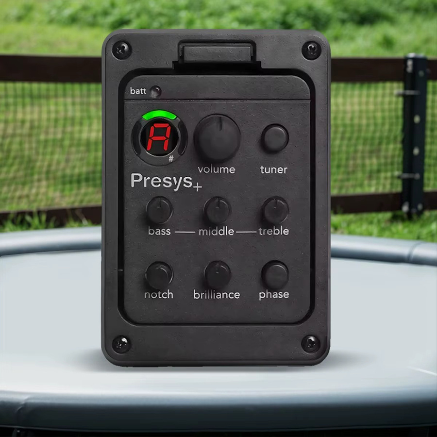 Presys+ 201 Akustikgitarren-EQ-Tuner mit Piezo-Tonabnehmer und 4-Band-Equalizer in Schwarz - Bild 2