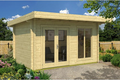 WEKA Gartenhaus 709 aus Holz in Braun, B/H/T: 460 x 231,2 x 360 cm - Bild 1