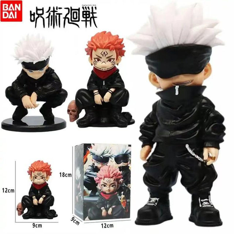 Bandai Jujutsu Kaisen Actionfiguren Satoru Gojo und Sukuna Modellfiguren aus Kunststoff in Schwarz - Bild 1