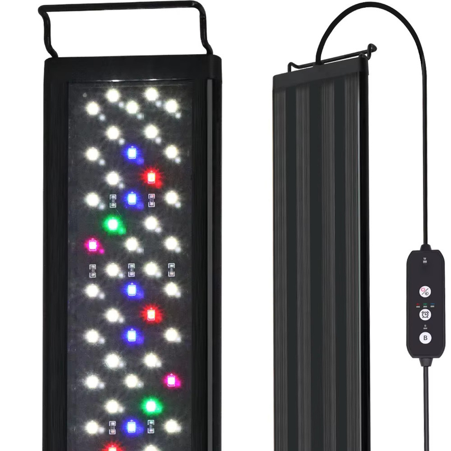 Dimmbare LED Aquarium Pflanzenwachstumslicht in Schwarz mit RGB-Modus und Poweroff-Speicherfunktion, Breite: 120 cm, IP65 Schutzklasse - Bild 7