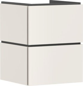 Hansgrohe Waschtischunterschrank Xilesa E mit 2 Schubladen und PushOpen in Beige Matt, B: 48 cm, T: 47 cm - Bild 1