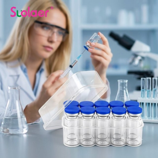 SUOLAER Sterile leere Fläschchen mit Injektionsport, Aluminiumverschluss - Bild 1