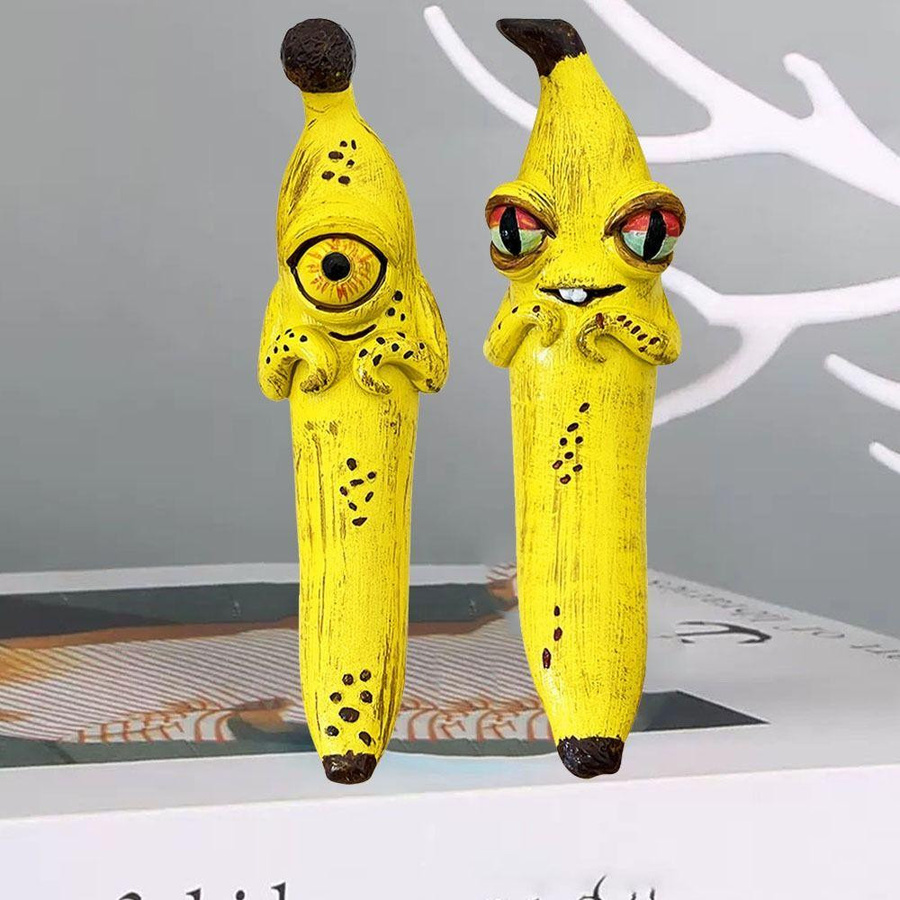Yiran bag Bananenmann Figur Harz Bananenstatue Desktop Dekoration - Bild 1