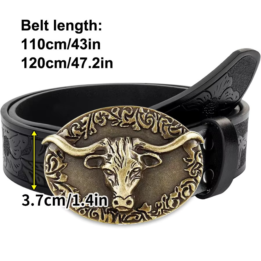 Mttzo Gürtel, Stierkopf, Legierung, Unisex - Bild 2