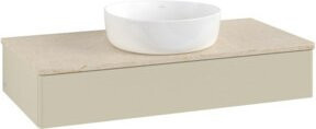 V&B Waschtischunterschrank Antao ohne Frontstruktur, Grau lackiert, B/T/H: 100 x 50 x 19 cm - Bild 1