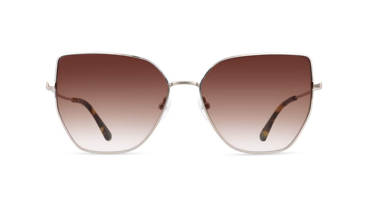 Calvin Klein CK21129S Sonnenbrille Butterfly, Vollrand, Metall, Silber, Unisex - Bild 1
